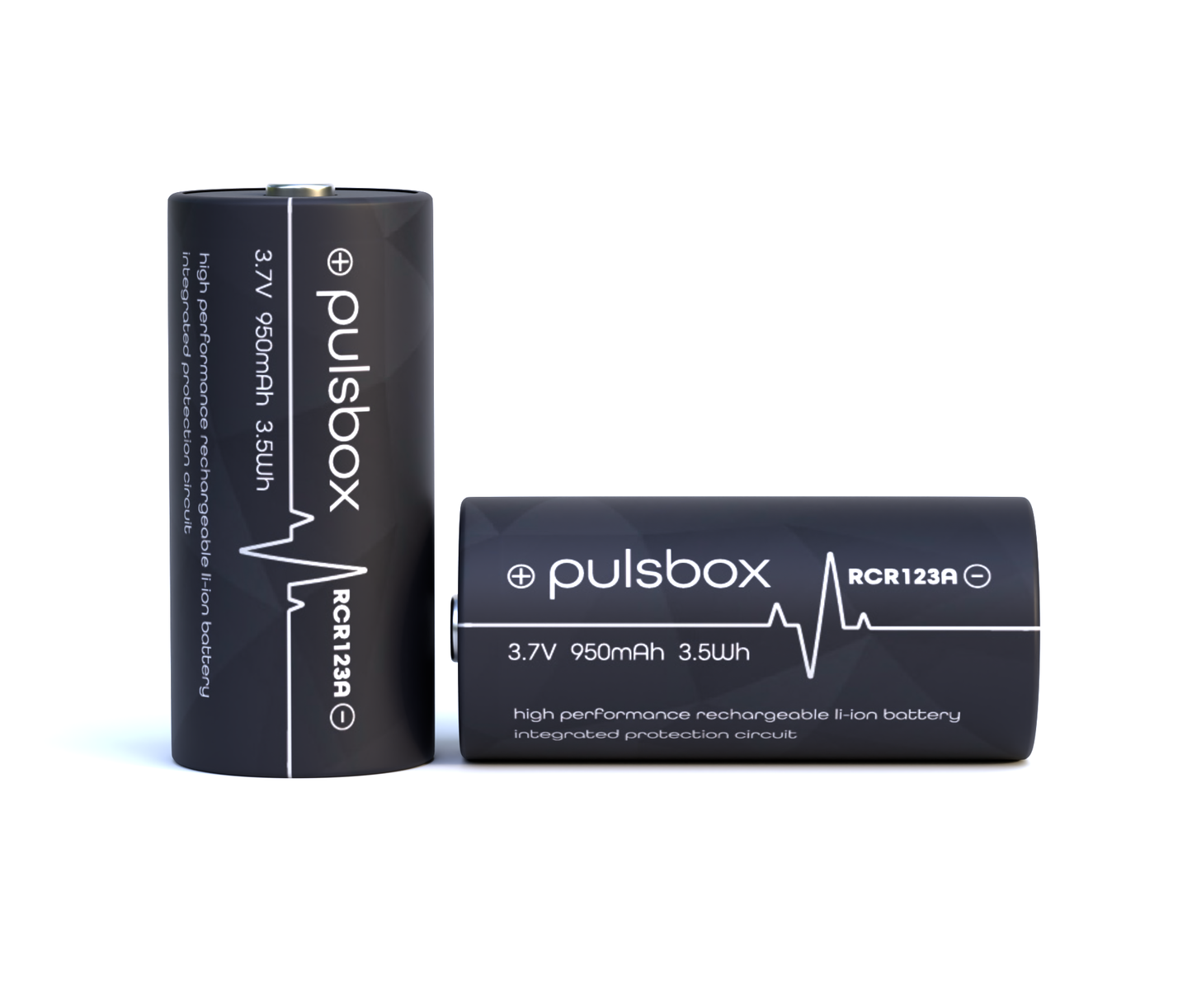 pulsbox 16340 | RCR123A | Li-Ion Akku 3,7V | PCB-Geschützt | 950mAh